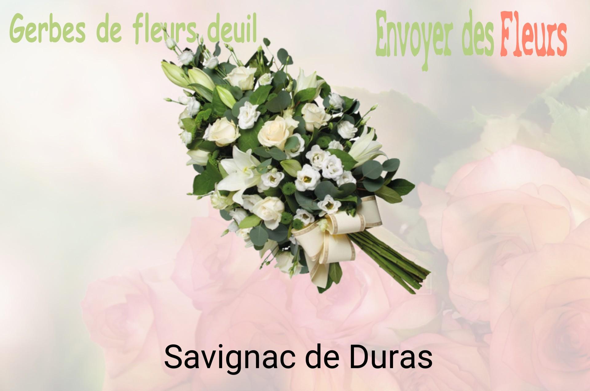 Gerbe de fleurs de deuil livrée à Savignac-de-Duras